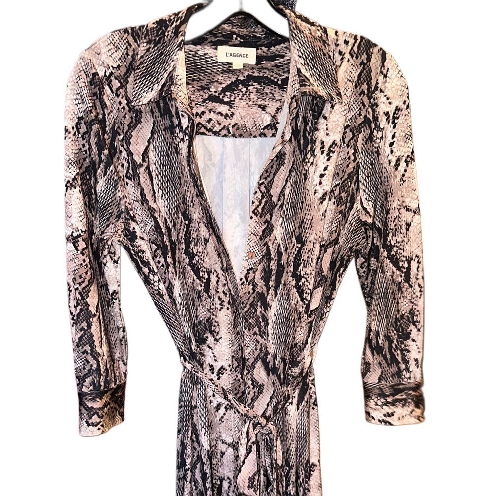 L’Agence snakeskin dress